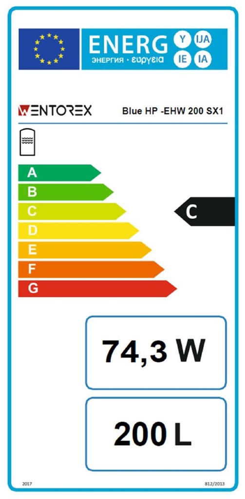 WENTOREX Blue HP-EHW 200 SX1 indirekt használati víz tartály 5