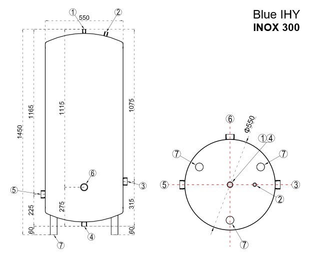 WENTOREX Blue IHY 300 INOX rozsdamentes hidrofor tartály (30 4