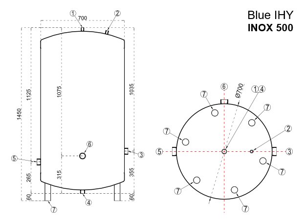 WENTOREX Blue IHY 500 INOX rozsdamentes hidrofor tartály (50 4