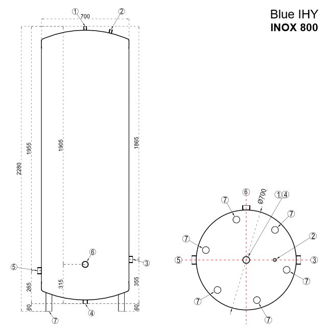 WENTOREX Blue IHY 800 INOX rozsdamentes hidrofor tartály (80 4