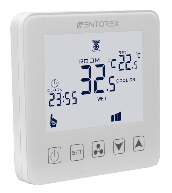 WENTOREX Control FC-1 WiFi digitális fan coil termosztát (3A 4