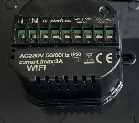 WENTOREX Control FC-2 WiFi digitális fan coil termosztát (3A 5