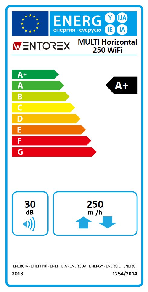 WENTOREX HRV Multi Horizontal 250 WiFi központi hővisszanyer 10