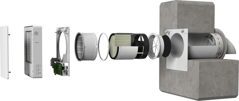 WENTOREX HRV One Top WiFi egyhelyiséges hővisszanyerős szell 7
