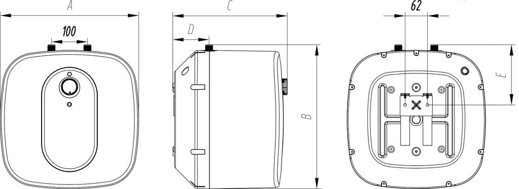 WENTOREX Piccolo EEWH 30 U pult alá telepíthető, felső kifol 8