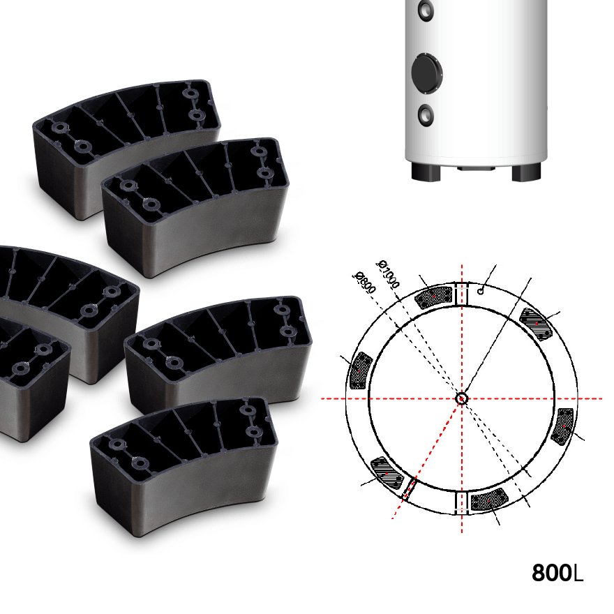 WENTOREX Red HP-IBe 800 INOX hűtési és fűtési puffer tartály 6