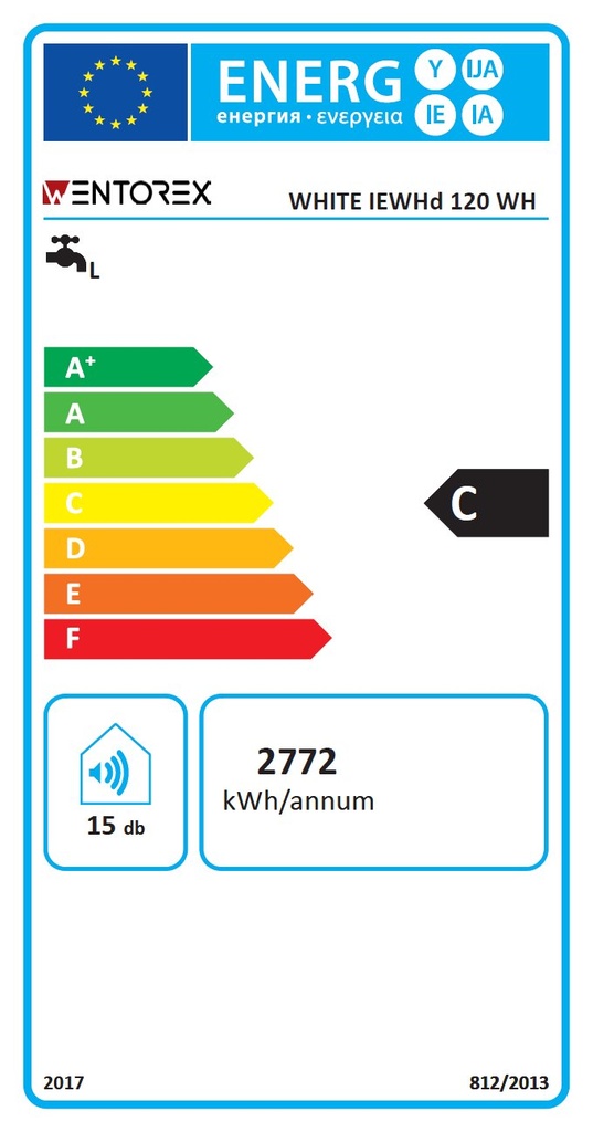 WENTOREX White IEWHd 120 rozsdamentes elektromos vízmelegítő 3