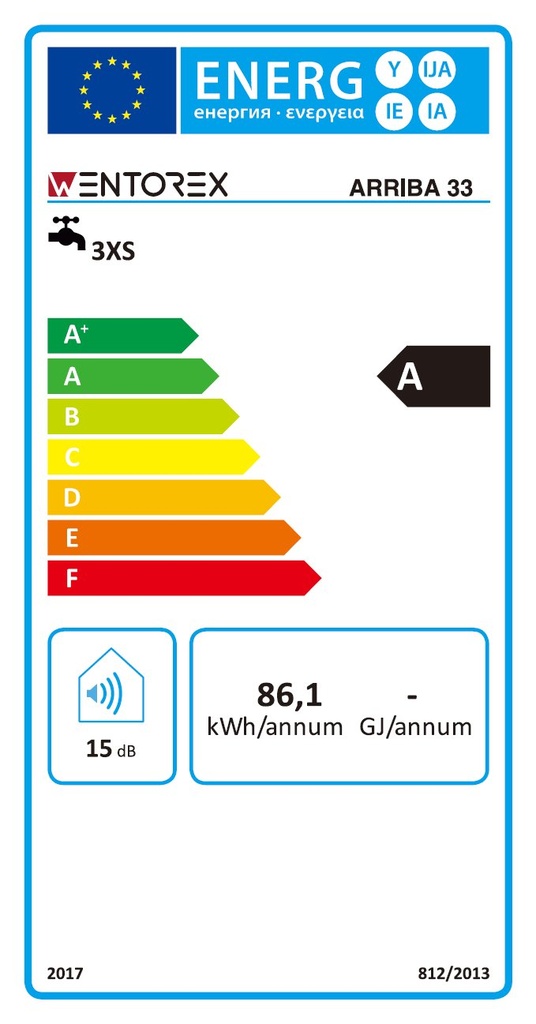 Wentorex ARRIBA 33 INOX rozsdamentes, átfolyós elektromos ví 12