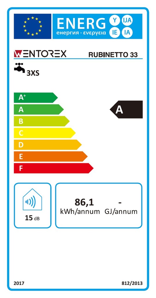 Wentorex RUBINETTO 33 INOX rozsdamentes, átfolyós elektromos 9