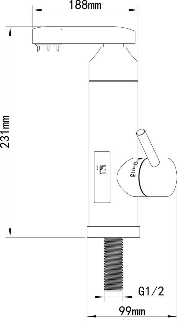 Wentorex TENTACOLO 33 INOX rozsdamentes, átfolyós elektromos 8