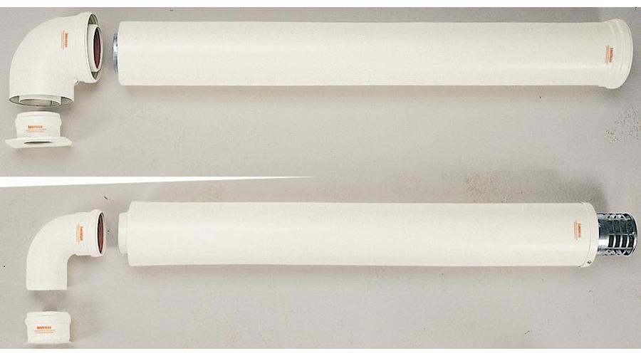 [3.010233] Immergas Ø 80/80 mm-es ikercsöves, szigetelt szétválasztott készlet