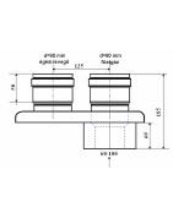 Tricox PPs/Alu osztó adapter 110/160 - 2x110