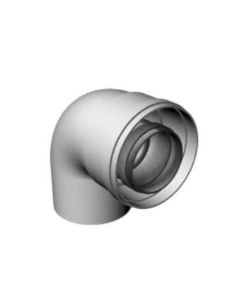 Ricom gas PPS/Alu Ø 60/100 mm-es, 87°-os ív