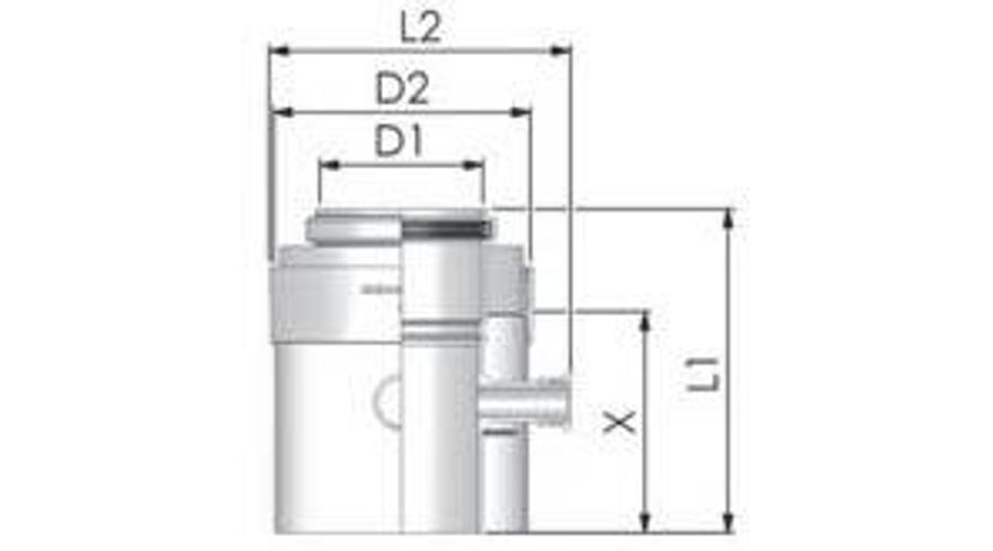 Tricox PPs/Alu mérőpont 60/100mm