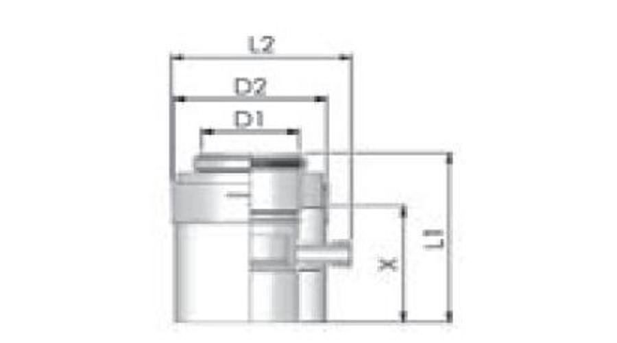 Tricox PPs/Alu kondenzátum leválasztó 80/125 mm