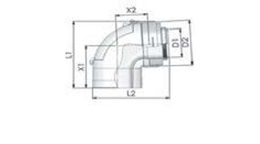 Tricox PPs/Alu ellenőrző könyök 80/125 mm 87°
