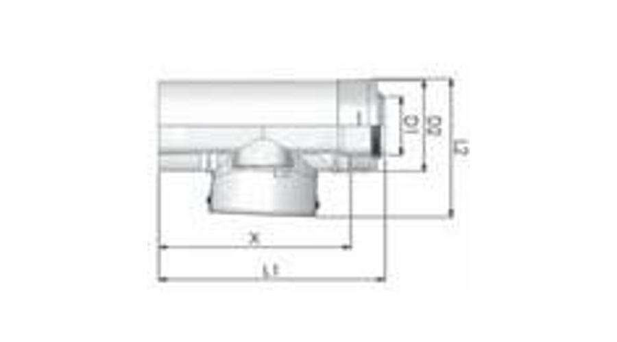 Tricox PPs/Alu ellenőrző egyenes idom 80/125 mm