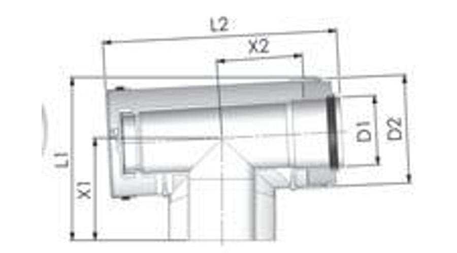 Tricox PPs/Alu ellenőrző T-idom 110/160mm