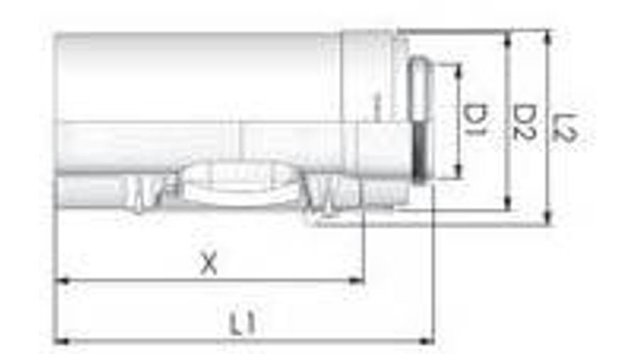 Tricox PPs/Alu ellenőrző egyenes idom 110/160mm
