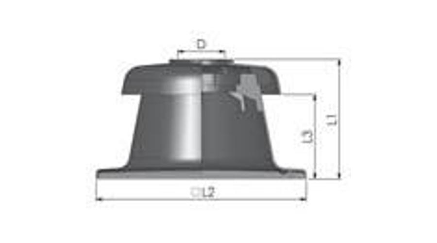 Tricox Kürtő fedél fekete 80mm