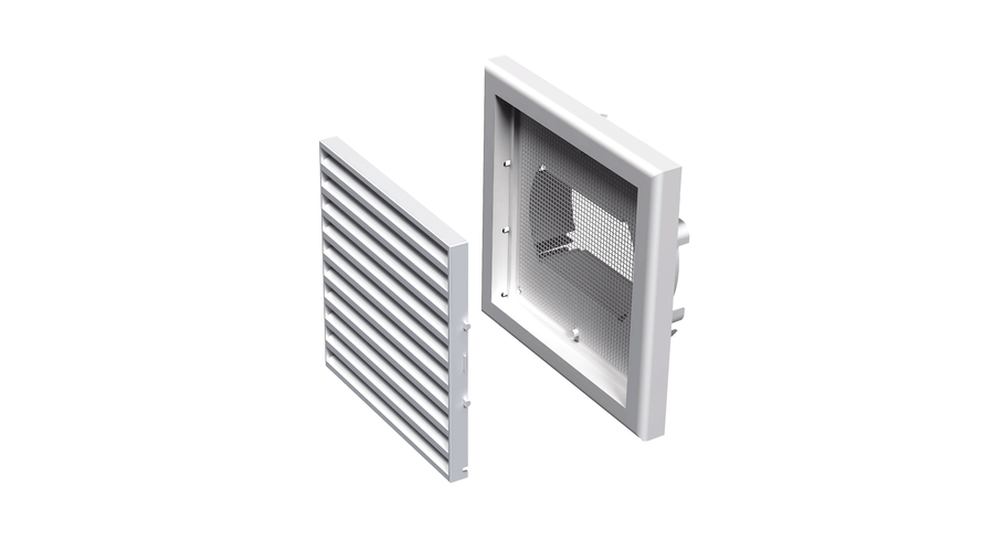 Vents MV 100VUs Műanyag Szellőzőrács Állítható Csőcsatlakozóval és Négyszögcsatlakozóval