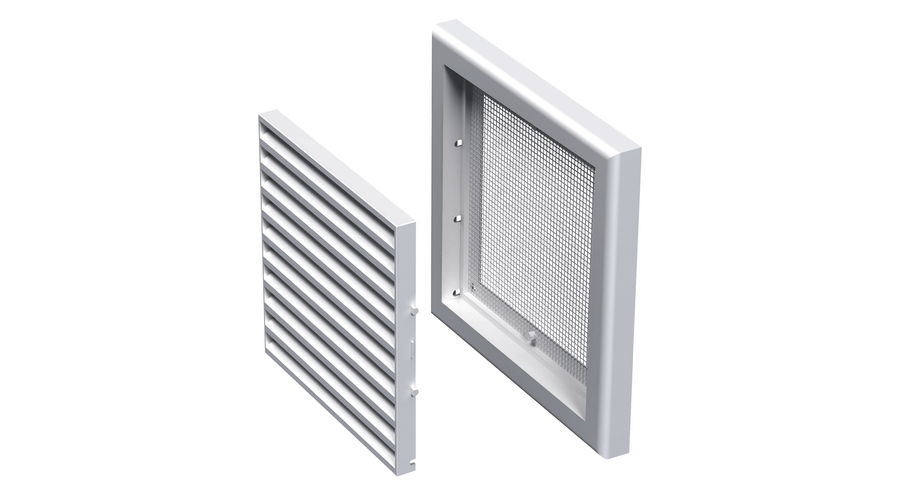 [VENTS-409] Vents MV 100 s Műanyag Szellőzőrács Csőcsatlakozó Nélkül