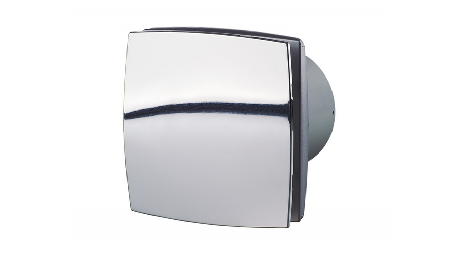 [VENTS-6224] Vents 100 LDT Zárt előlappal szerelt dekor ventilátor (króm) Időkapcsolóval