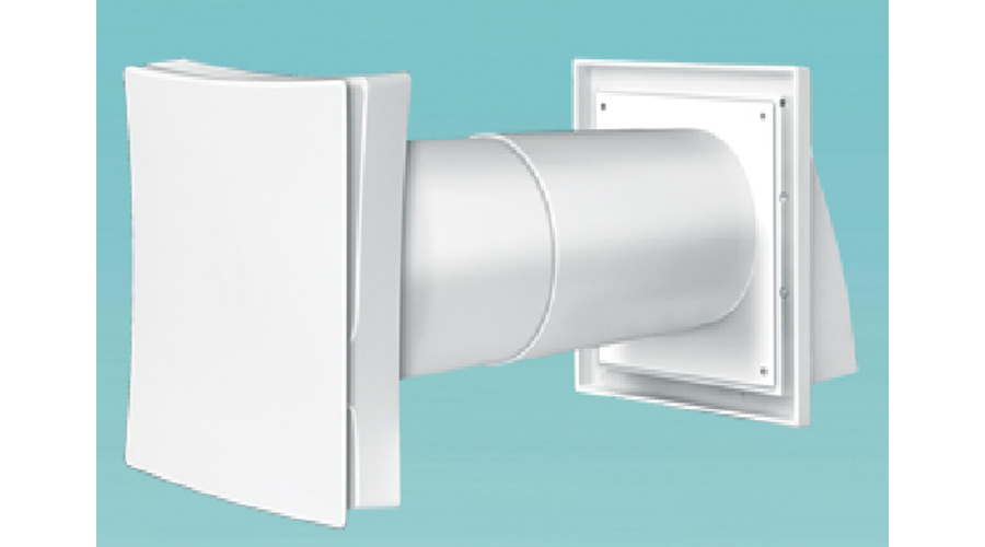 Vents PS 102 Fali Légbeeresztő Négyzet Alakú Szellőzőráccsal és Ereszelemmel