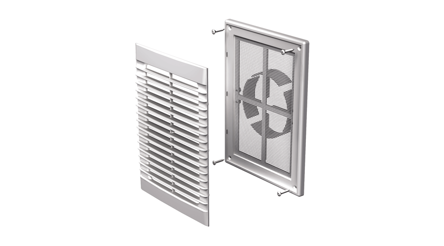 [VENTS-6044] Vents MV 126VD Műanyag Szellőzőrács Állítható Csőcsatlakozóval Vízszintes Rácsozással