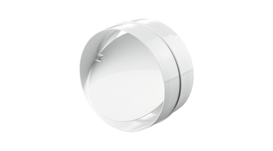 Vents 2121 D125 Műanyag Csőtoldó Visszacsapószeleppel