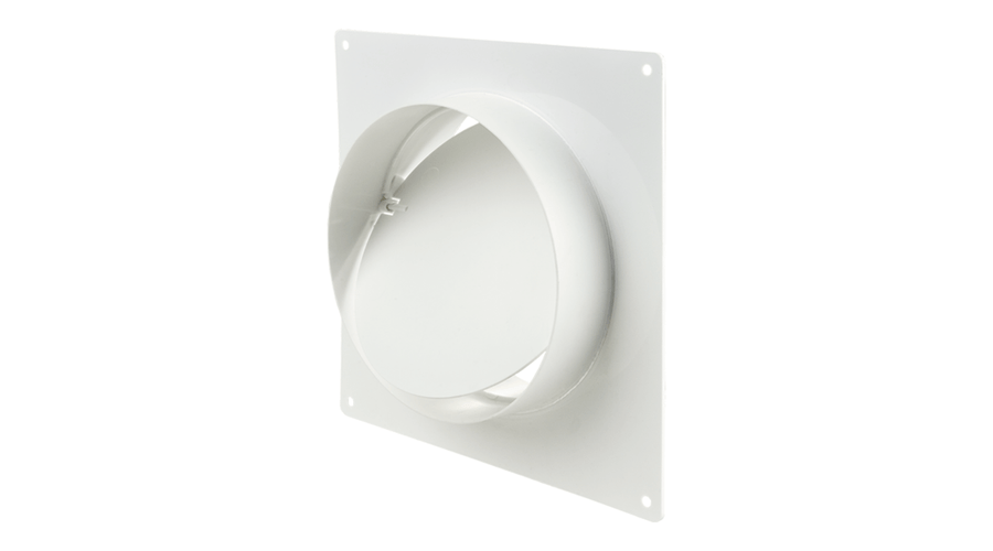 [VENTS-5417] Vents 1511 D100 Műanyag Csőtoldó Beépítőkerettel, Visszacsapószeleppel