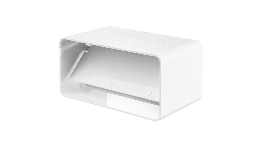 Vents 5151 55X110 Műanyag Csőtoldó Laposcsatornához, Visszacsapószeleppel