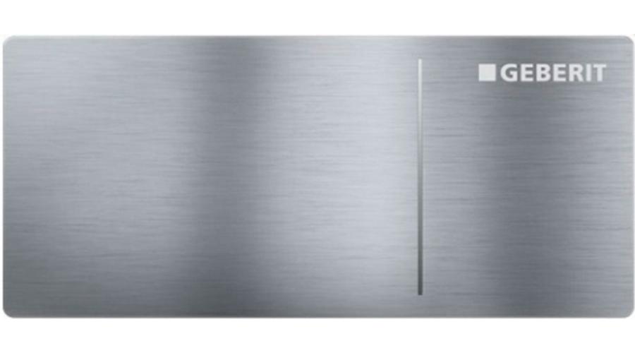 [Sigma70 kétmennyiséges öblítés távvezérlő Sigma 12 cm, Szálcsiszolt acél] Geberit Sigma70 kétmennyiséges öblítés távvezérlő Sigma 12 cm, Szálcsiszolt acél