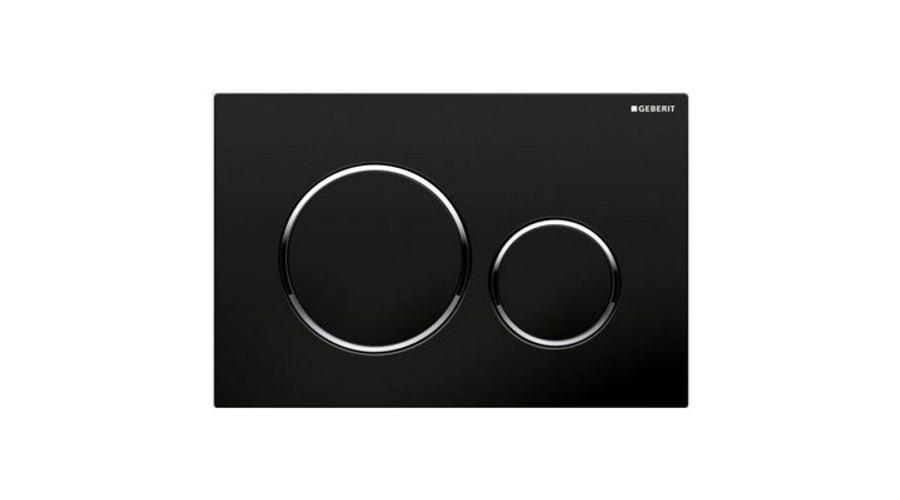 Geberit Omega20 működtető nyomólap fekete / fényes króm / fekete