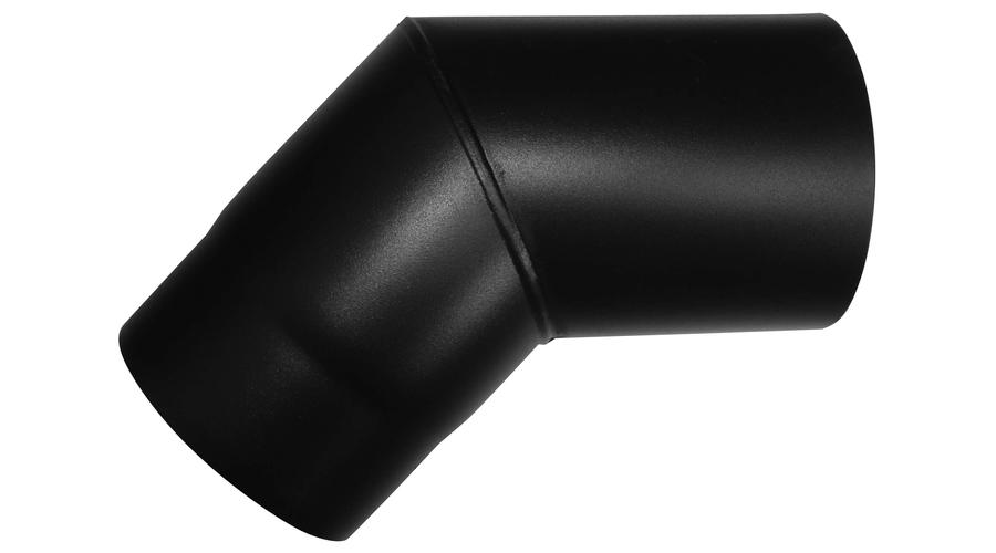Dunaterm Fekete füstcső 160 mm 45° ÍV