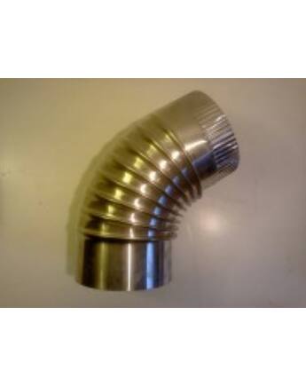 Alu Füstcső könyök 130 mm 45°