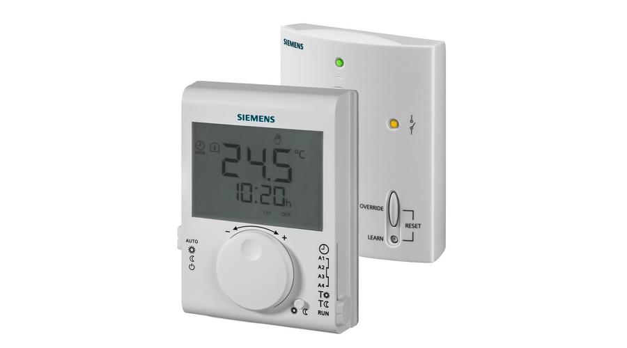 [RDJ100RF/SET] Siemens RDJ100RF/SET Rádiófrekvenciás szobatermosztát 24-órás időprogrammal, LCD-kijelzővel