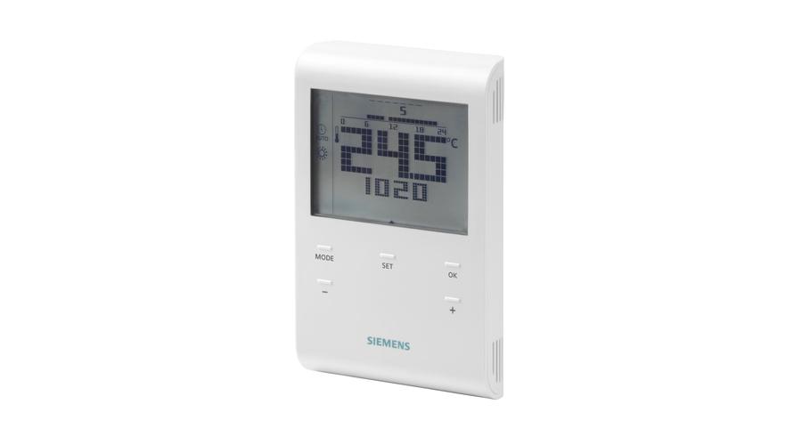 [RDE100.1] SIEMENS RDE100.1 Szobatermosztát időprogrammal és LCD-vel, elemes