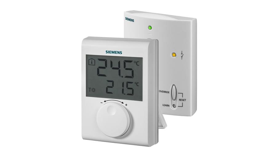 Siemens RDH100RF/SET Rádiófrekvenciás, elemes szobatermosztát LCD kijelzővel