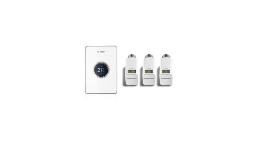 [easyControl CT 200] Bosch EasyControl set CT 200 Wifi-s szabályzó Fehér + 3 db termosztátfej