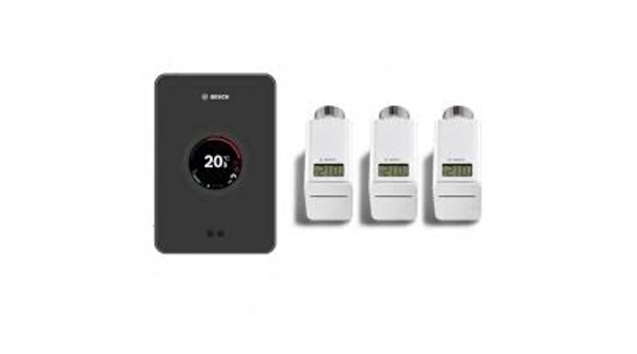 Bosch EasyControl set CT 200 Wifi-s szabályzó Fekete + 3 db termosztátfej