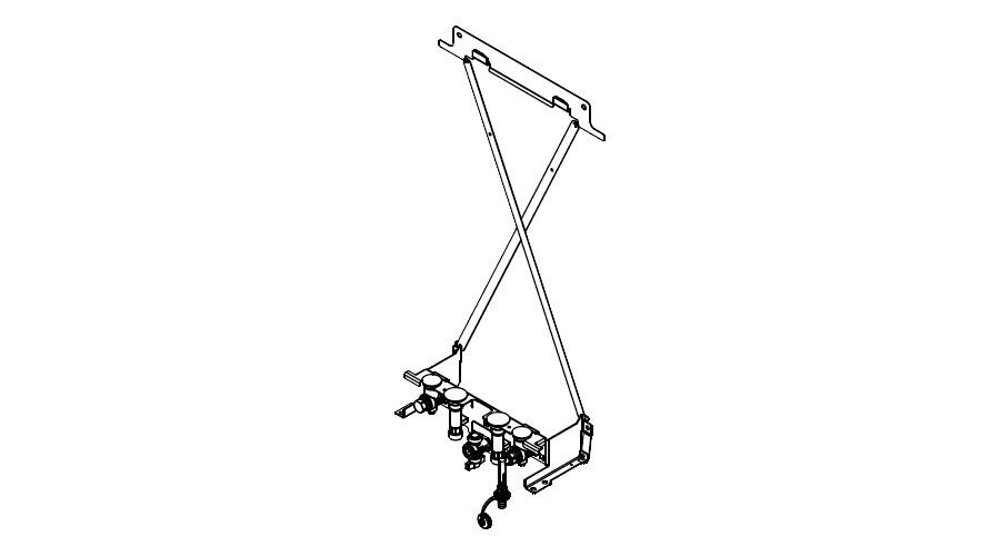 VIESSMANN szerelési segédeszköz fűtő falikazánhoz vakolat síkon történő szereléshez