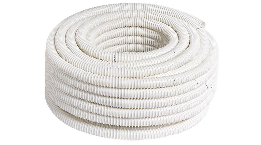 [9899-057-01] VECAMCO spirál kondenzvíz cső PVC 30fm/tekercs (fehér cseppvízcső) 16 mm