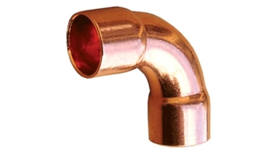 Réz forrasztható ív 90° BB 22mm