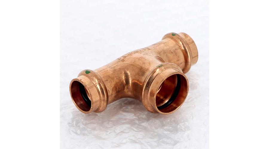 [vf322687] Réz Profipress szűkített T-idom 22-28-22mm