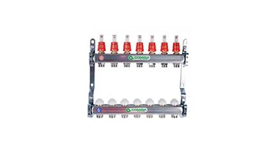 Comisa szerelt áramlásmérős osztó 3-kör