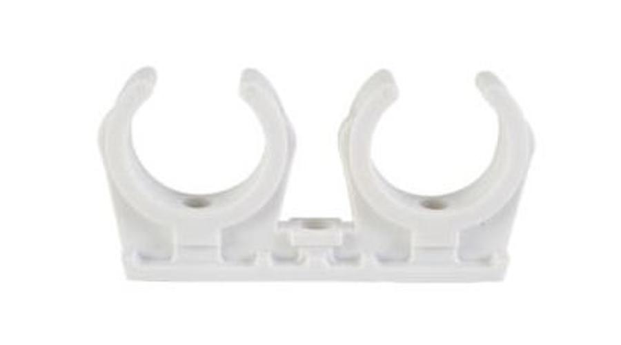 Műanyag csőbilincs, dupla 28mm