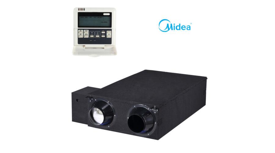 Midea HRV-D1500(B)-KJR-27B/E hővisszanyerős szellőztető (standard távszabályzóval, kábellel)