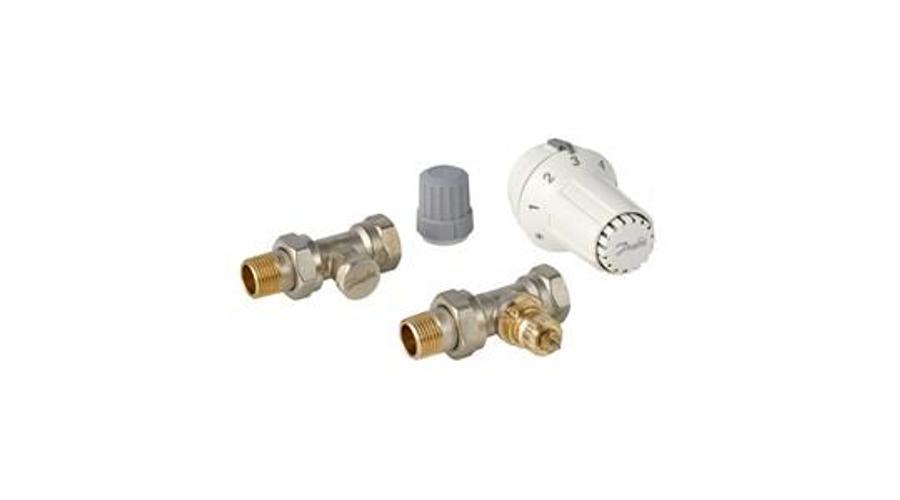 Danfoss szelepszett egyenes 1/2" O gyűrűs hollandival, RAS-C KLIKK termofejjel