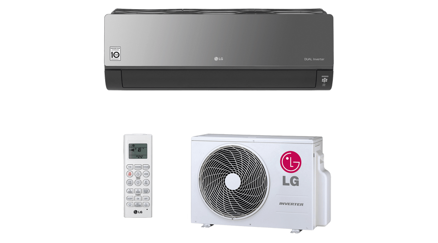 LG AC12BK ART COOL Mirror oldalfali split klíma csomag 3,5 kW, beépített Wi-Fi